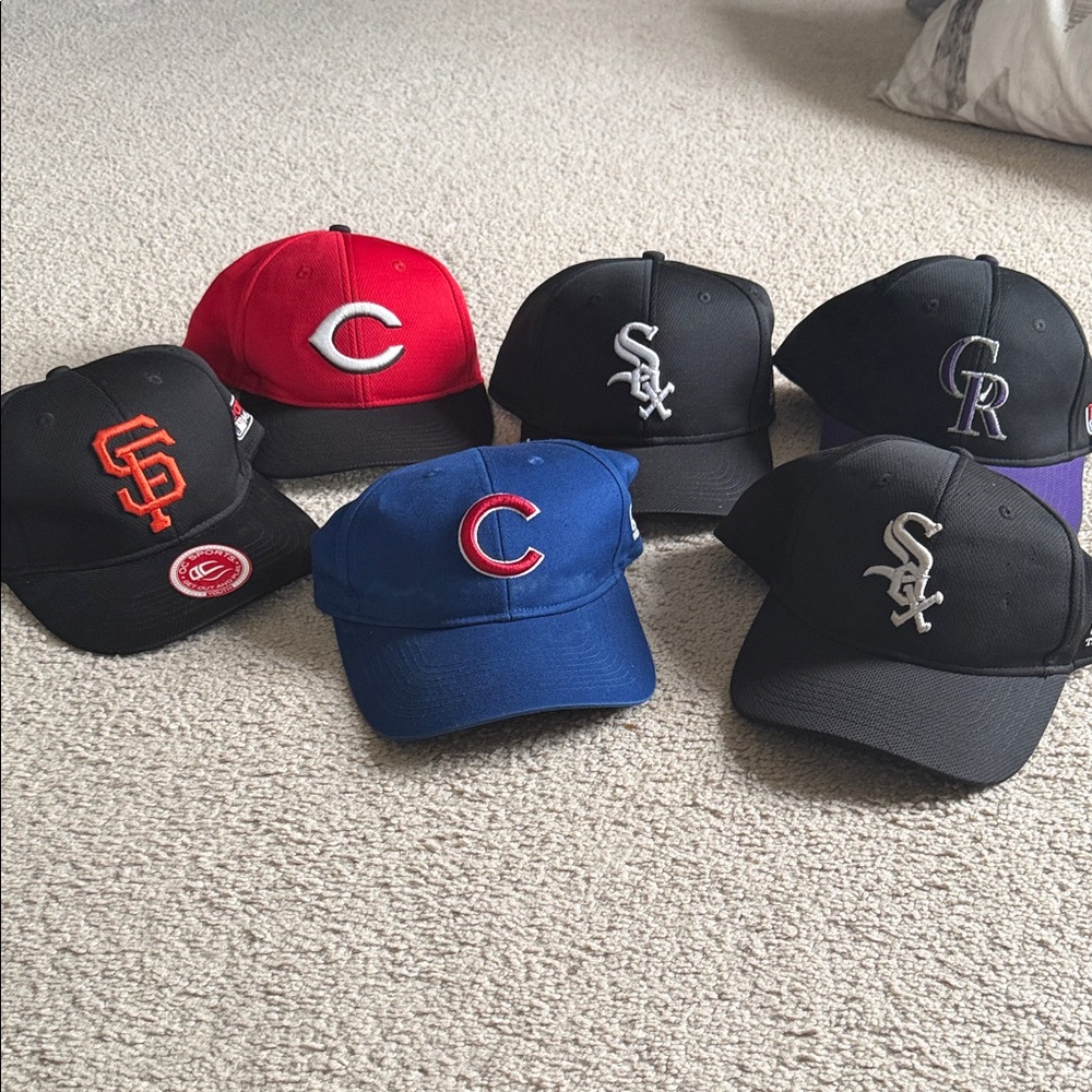 Kids Baseball Cap Set 6 hats - MLB
